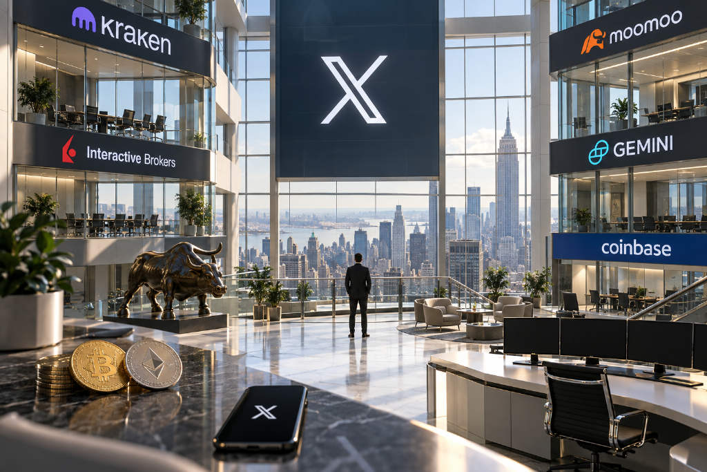 X 推出 Cashtag Partners,连接股票与加密交易功能
