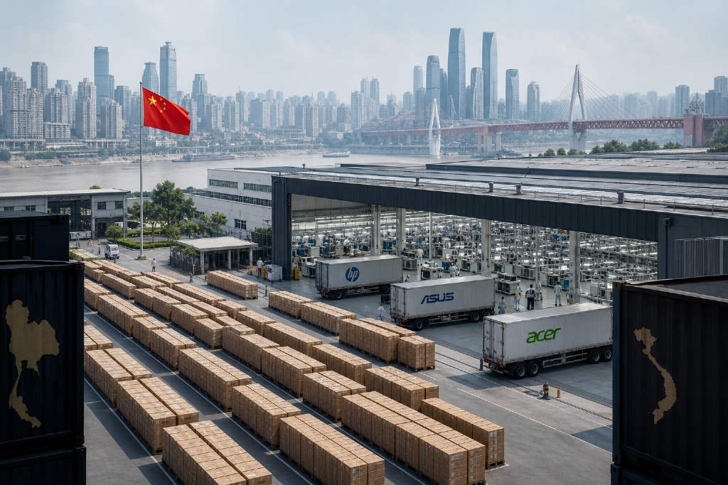 DIGITIMES:多家笔电品牌缩减东南亚产能并回流中国