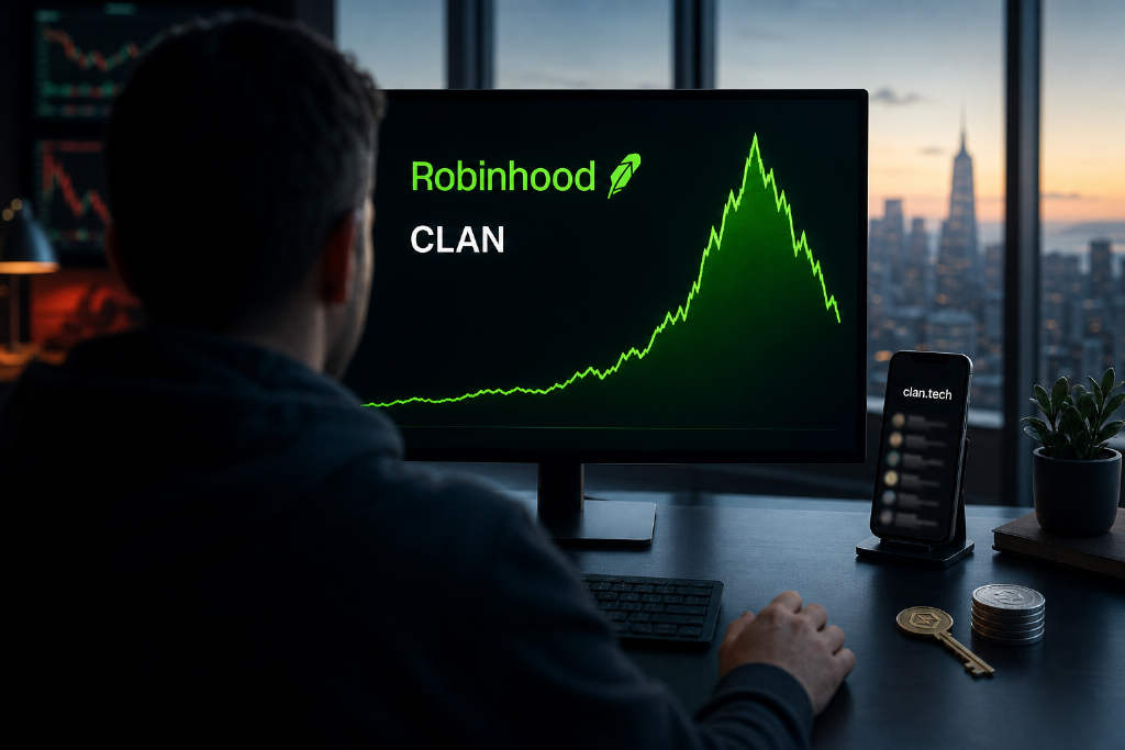 CLAN 市值短时突破 950 万美元后回落至约 870 万美元