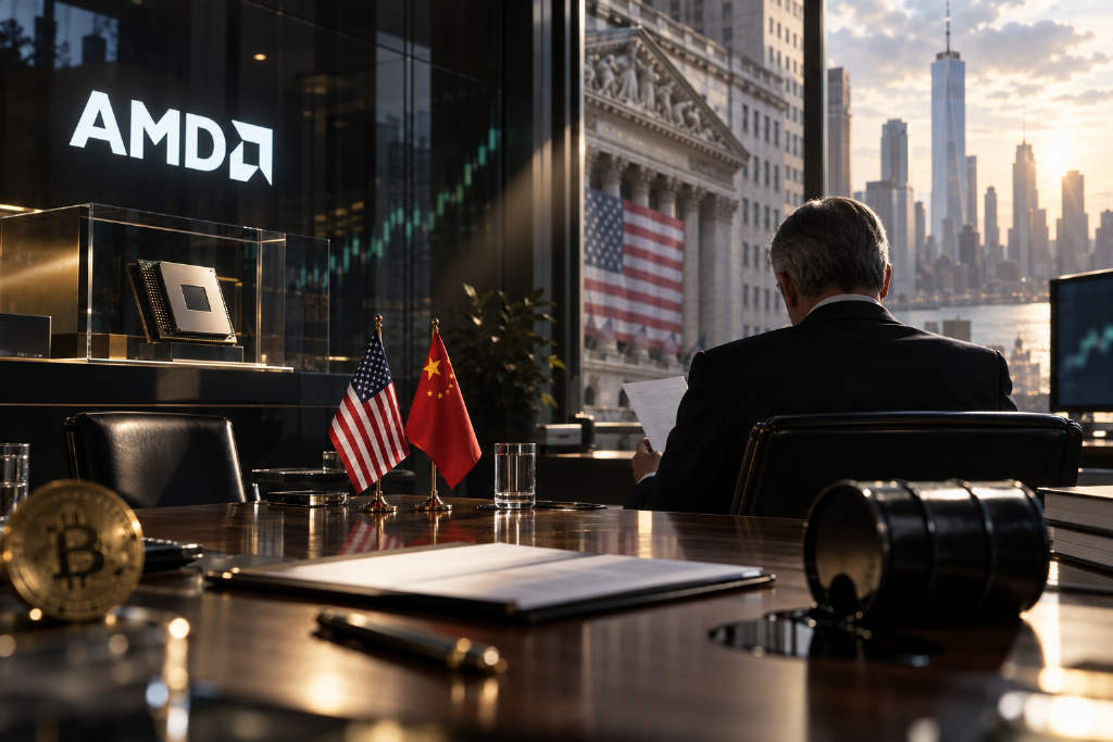 Nasdaq Closes at Record as AMD Tops $1 Trillion, While Oil’s Four-Day Slide Eases Inflation Fears