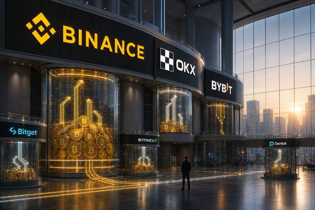 过去 7 日 BTC 交易所钱包余额:OKX 增幅居首,Bybit 降幅最大
