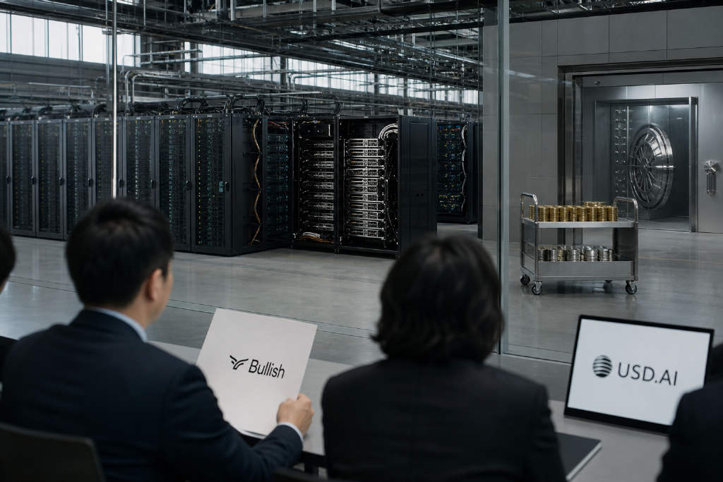 Bullish 向 USD.AI 提供 1 亿美元授信,用于 GPU 抵押贷款