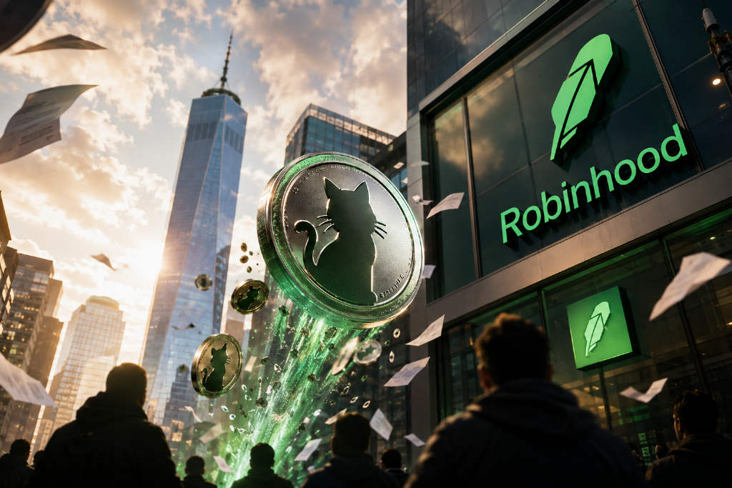 Robinhood-Ecosystem Meme Coin ROBINCAT Notches All-Time High Above $27M, Then Slips