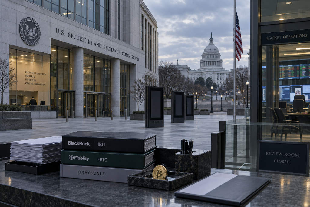 SEC funding lapse halts new crypto ETF reviews as U.S. fiscal year starts without a budget