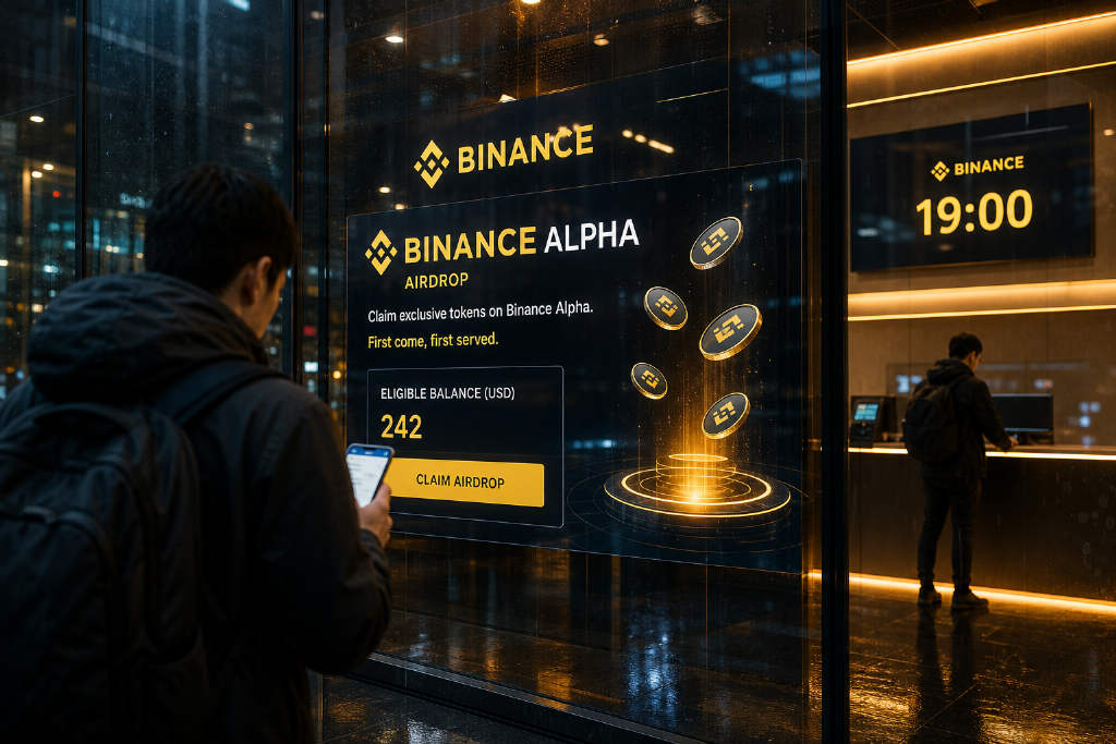币安 Alpha 今日 19:00 开启空投,门槛为 242 分