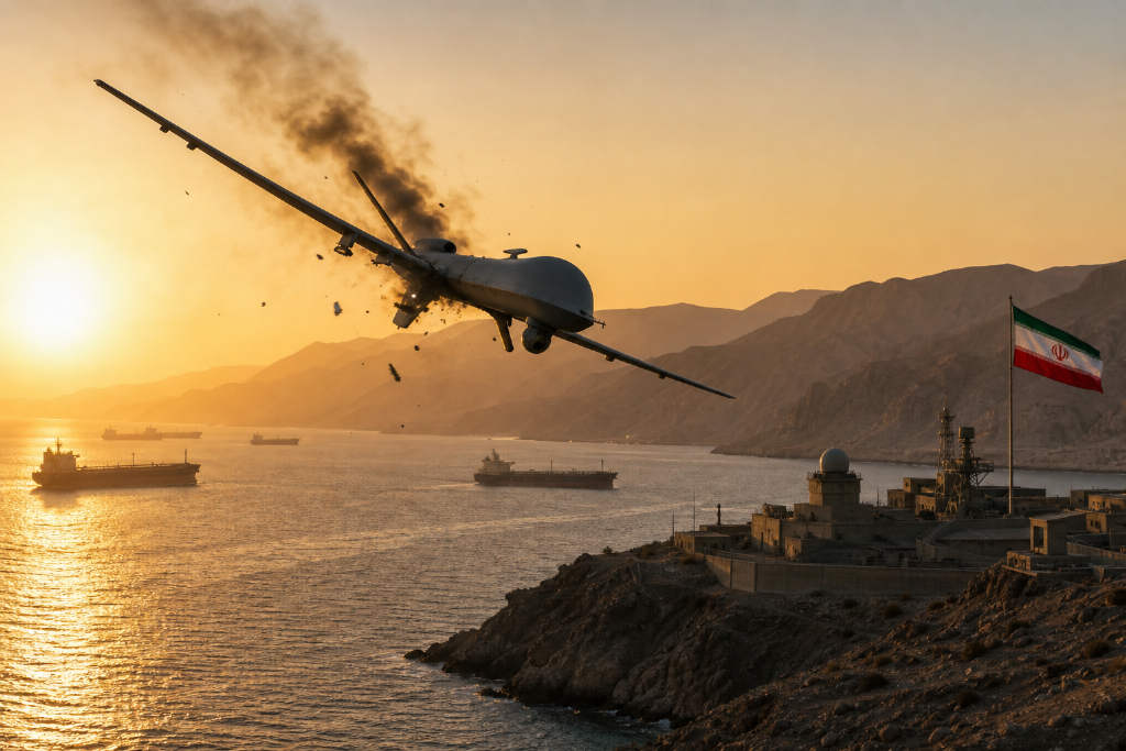 伊朗革命卫队称一架 MQ-9 无人机在霍尔木兹海峡以东被击落