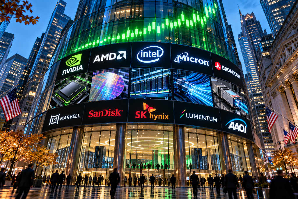 纳指100期货涨近1%,光通信与半导体股夜盘反弹