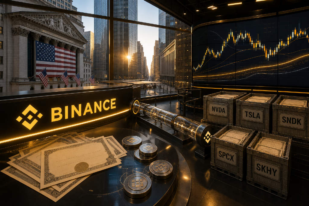 Binance押注周末股票定价:Perp做价格发现,bStocks承接库存与纠错
