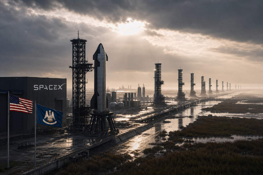 大摩:SpaceX 路易斯安那 10 个发射台或指向更大 Starship 计划