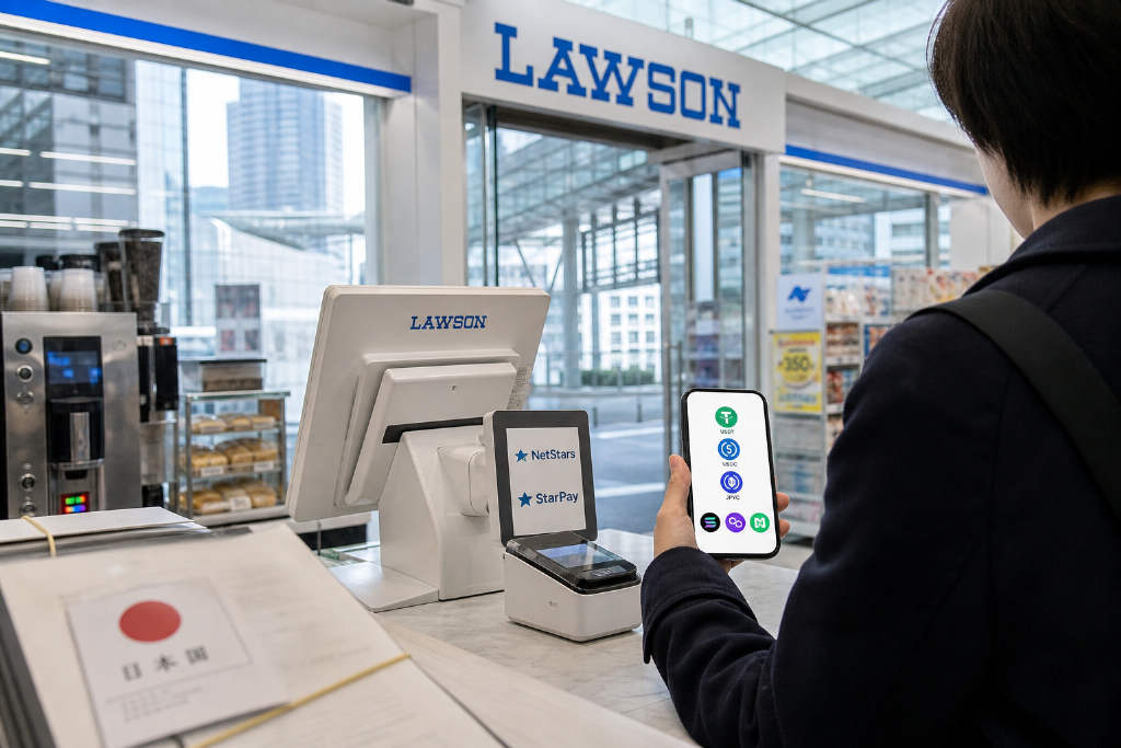 Lawson tests in-store stablecoin payments again, adding USDT while Japan’s rules remain unresolved