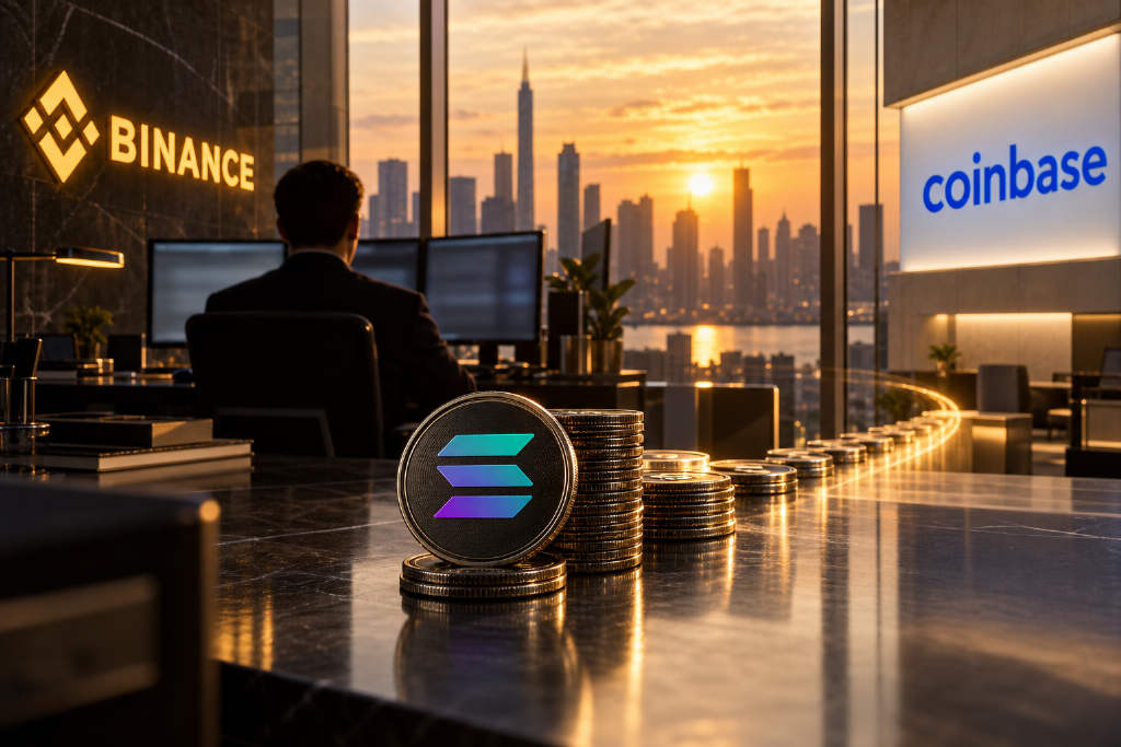某巨鲸将 10 万枚 SOL 从 Binance 转入 Coinbase