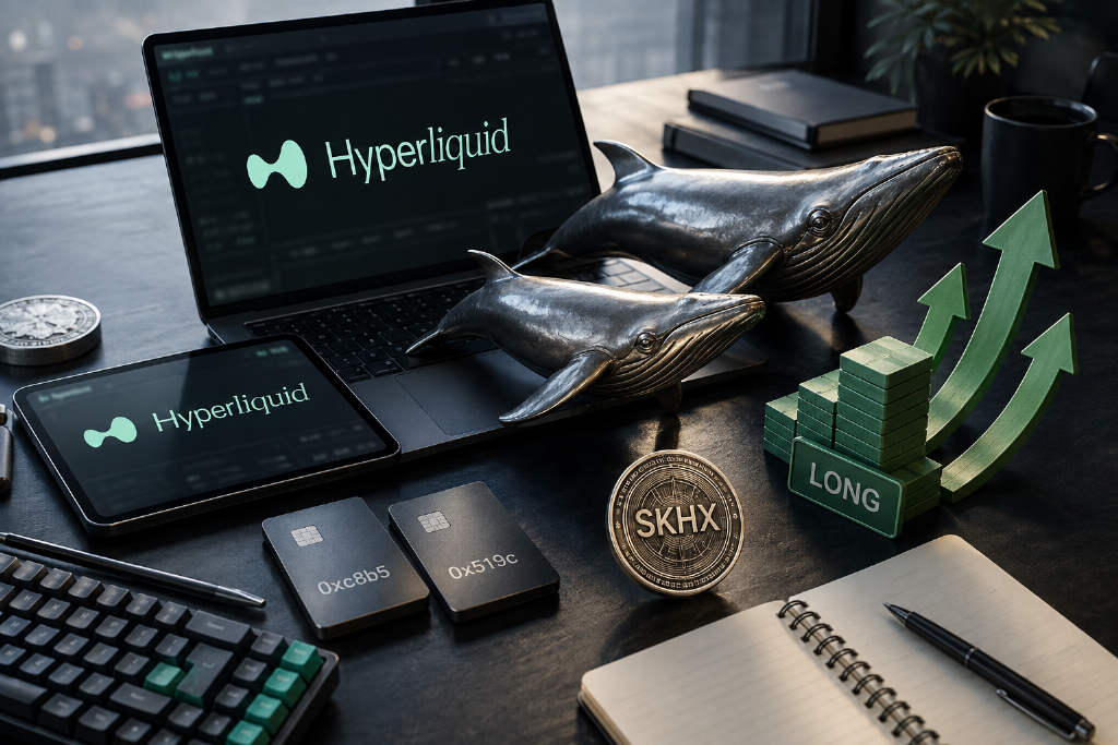 Hyperliquid 两名巨鲸转向做多 SKHX,合计建仓 1780.8 万美元