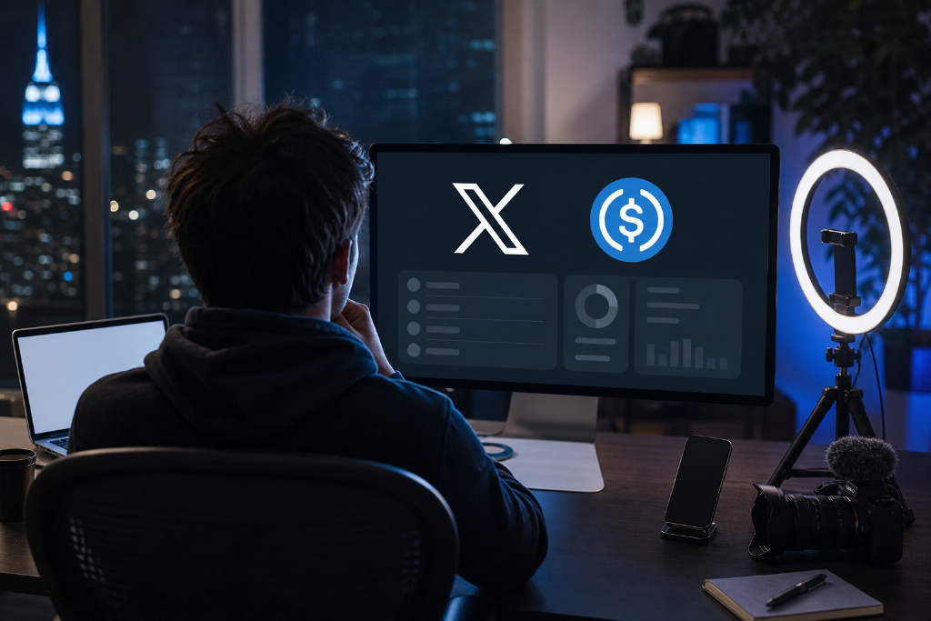 X 据称正探索用 USDC 向创作者发放内容报酬