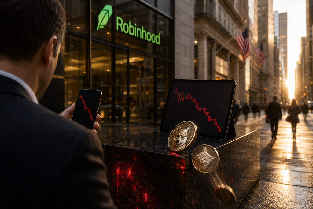 Robinhood Chain生态Meme币AI 24小时跌超18%,CASHCAT跌超17%