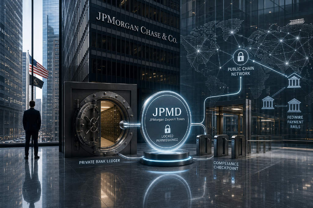 摩根大通在 Base 推出 JPMD,存款代币仍与稳定币分道而行