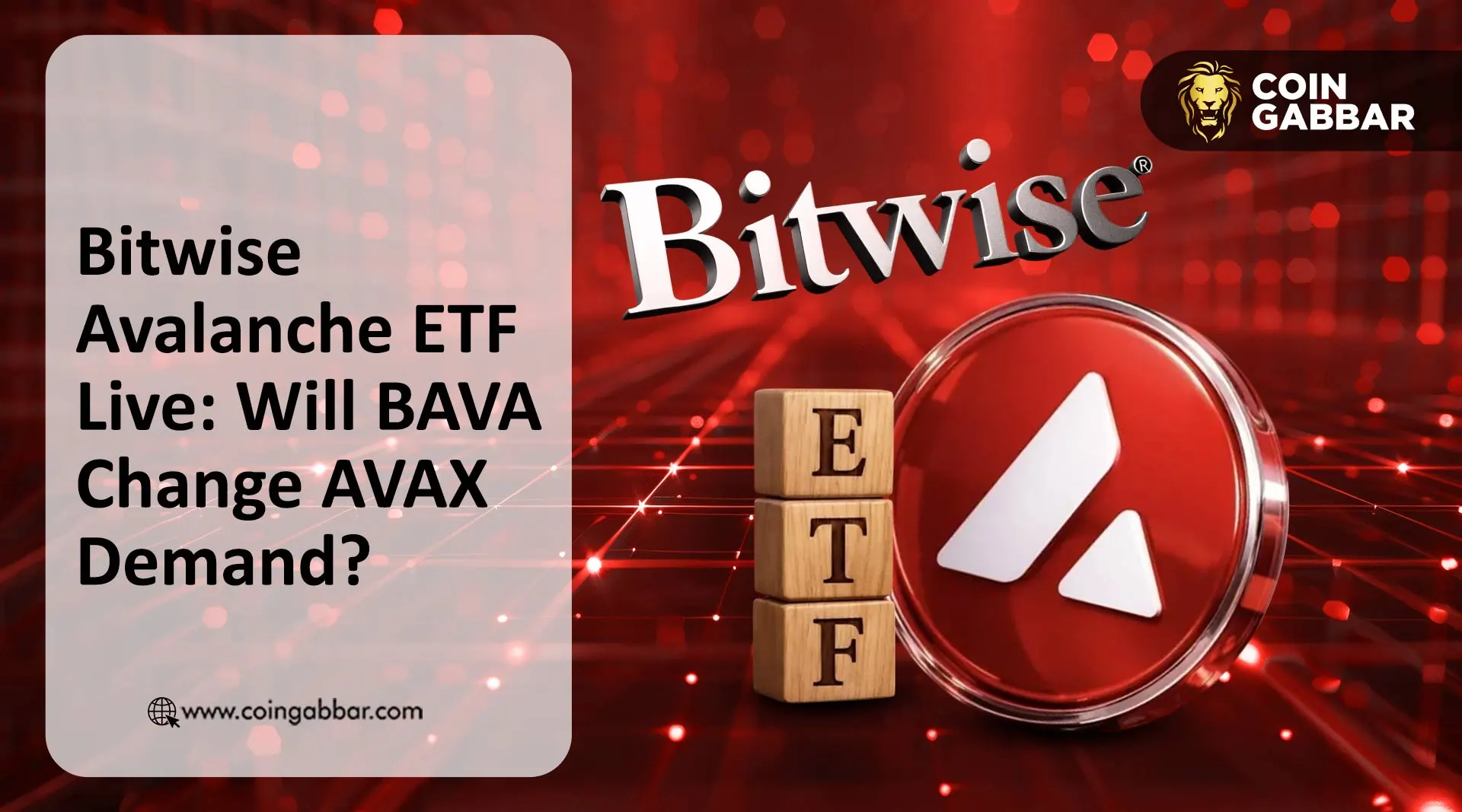 Bitwise Launches Spot Avalanche ETF BAVA With AVAX Staking Yield