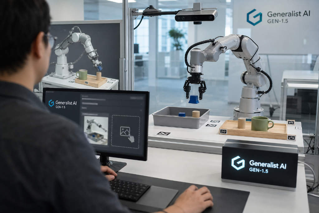 Generalist AI 推出 GEN-1.5,机器人看一次演示即可学会新任务