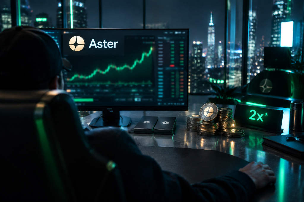 两钱包在 Aster 以 2 倍杠杆做多 AGT,浮盈约 29.7 万美元
