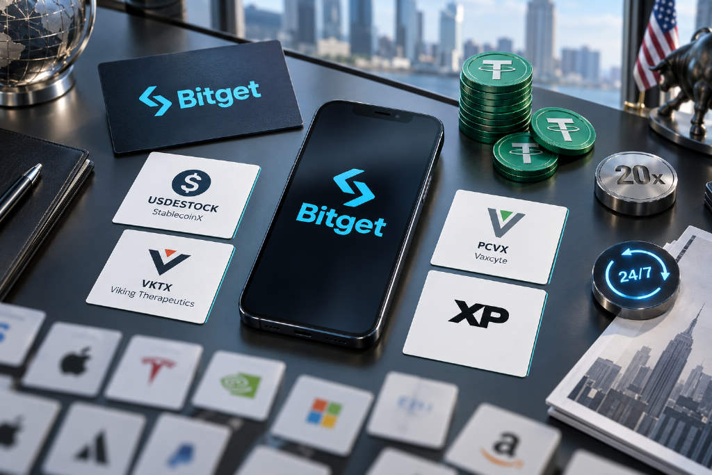 Bitget 上线 USDE、VKTX 等 4 只股票永续合约