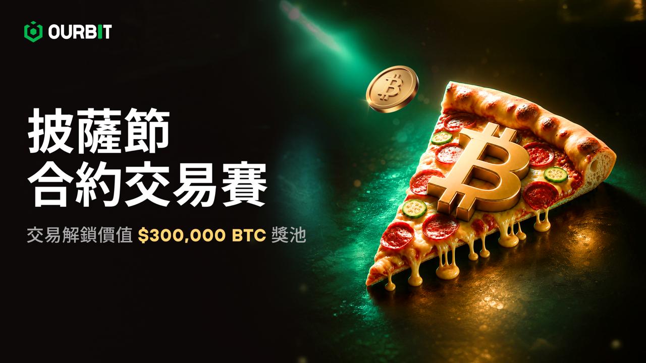 Ourbit披萨节合约赛开启:30万美元BTC奖池开放报名