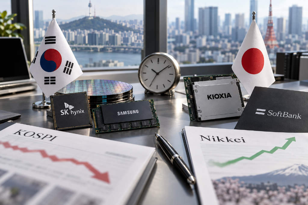 KOSPI closes down 0.24% in South Korea, while SK Hynix gains 0.43%