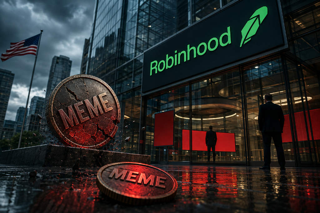 Robinhood Meme币MEME市值跌破5000万美元,6小时跌超56%
