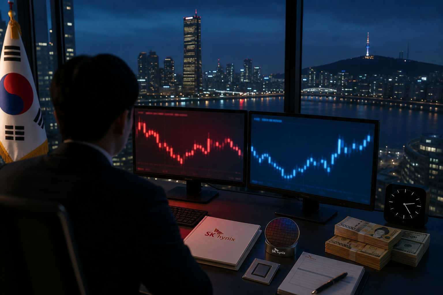 Hynix ADR spread trade faces steep carry costs as SKHY premium stays above 36%