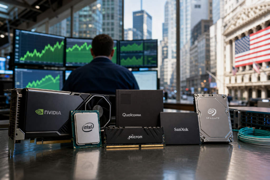 U.S. stocks open with memory and chip names turning higher, while Neocloud and optical communication losses narrow