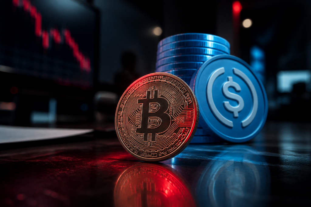 巨鲸新建钱包存入400万美元USDC 30倍杠杆做空300枚BTC
