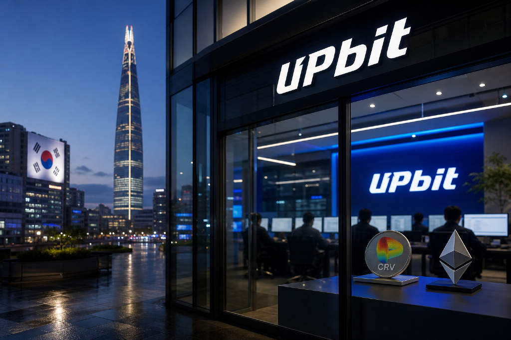 UPBIT 将于 8 月 21 日上线 CRV 并开放 KRW、USDT 交易