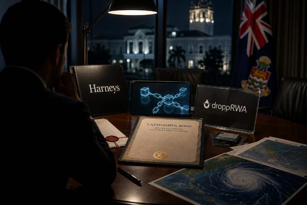 Harneys与droppRWA拟发行首只区块链巨灾债券,目标2027年初
