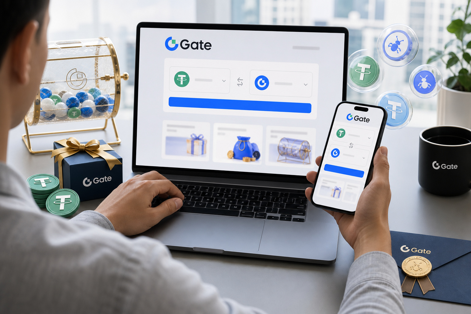 Gate上线闪兑幸运抽第二十期与新人双重礼,总奖池2万USDT