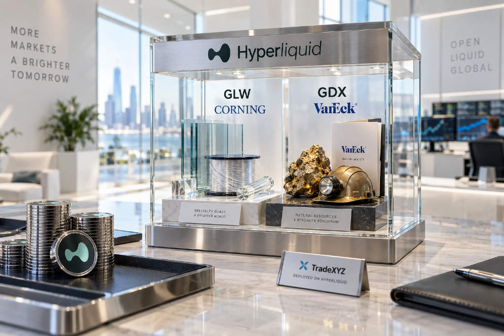 Hyperliquid HIP-3 拍卖新增 GLW、GDX,合计支付 1107.25 枚 HYPE