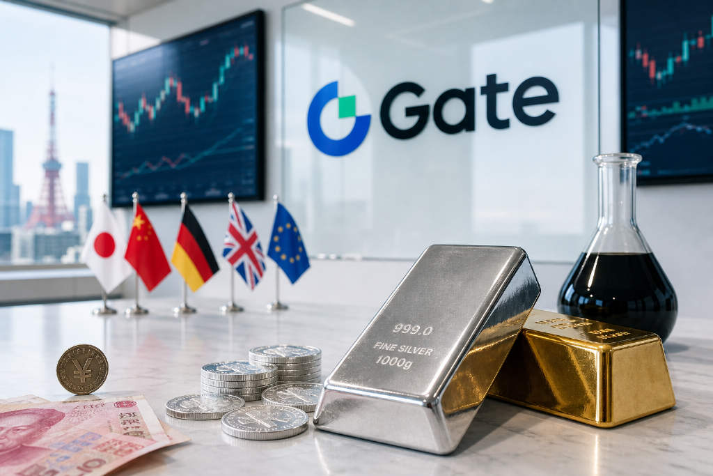 Gate 数据:白银报 68.38 美元,黄金与原油走低