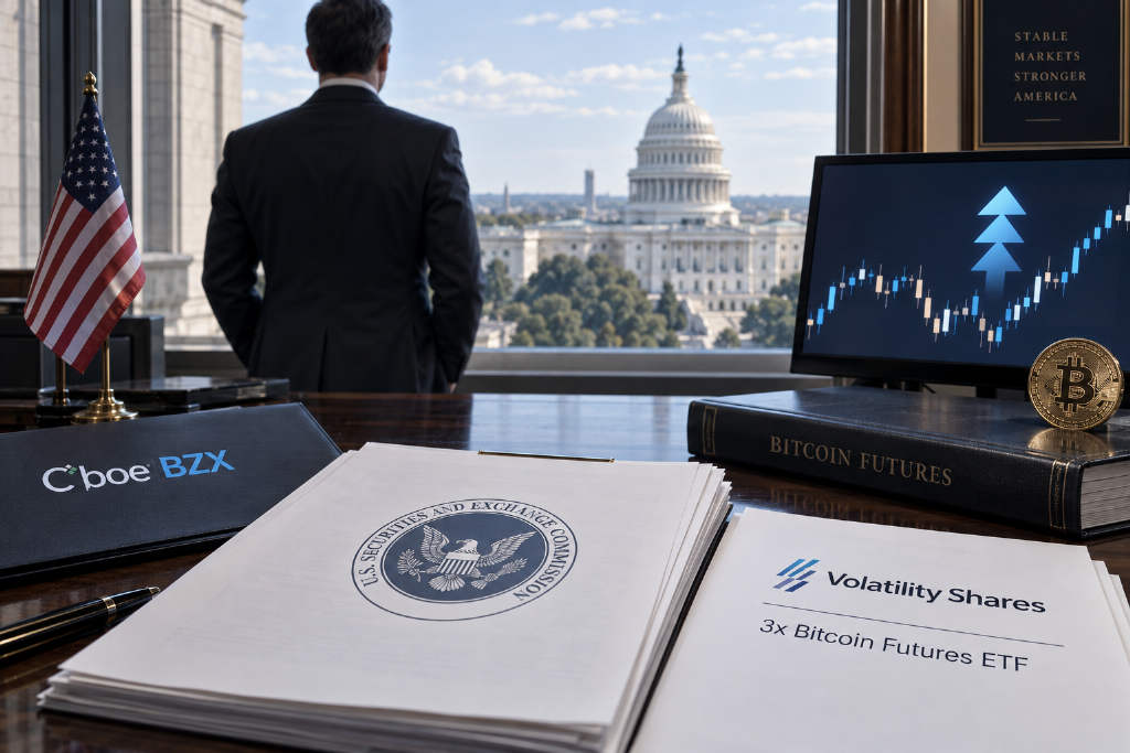 SEC批准Cboe BZX挂牌Volatility Shares 3倍比特币ETF