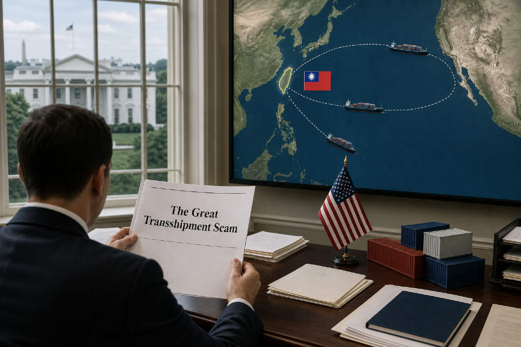 White House report puts Taiwan in first-tier group in alleged China transshipment network