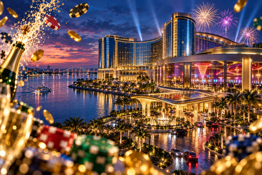 L'Auberge Casino Resort Lake Charles 的固定位置与已记录直线距离