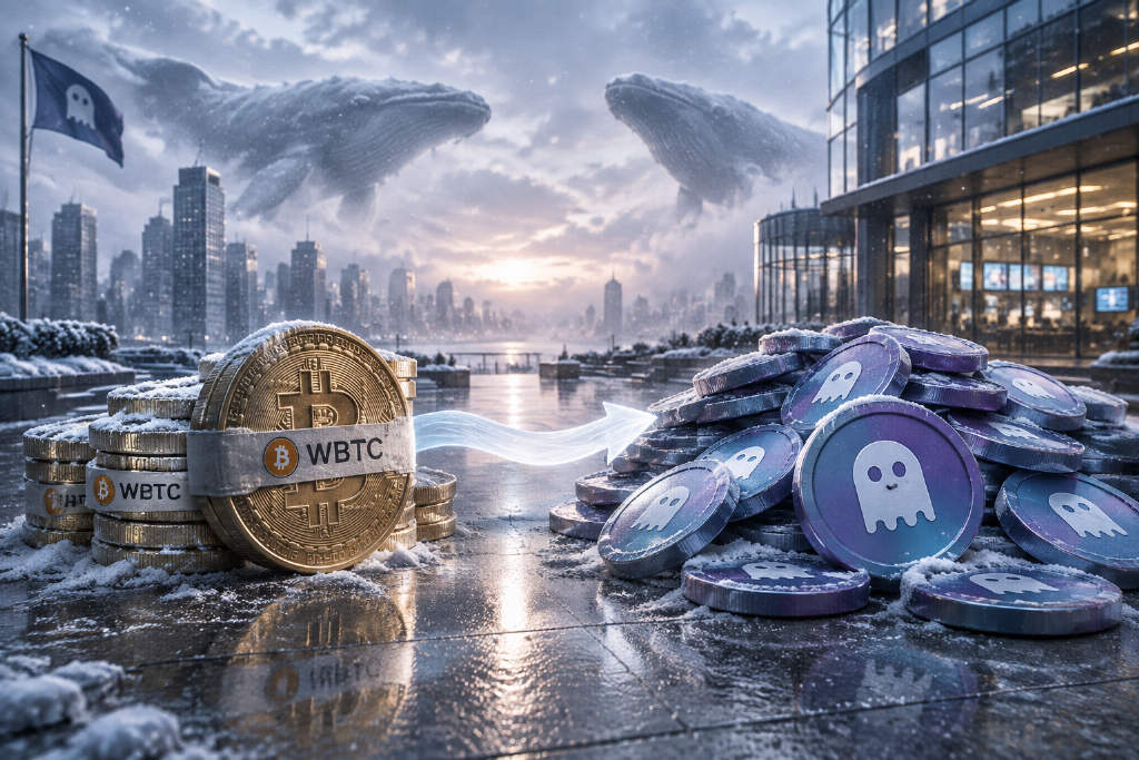 Lookonchain:两巨鲸将 50.95 枚 WBTC 换成 2.55 万枚 AAVE