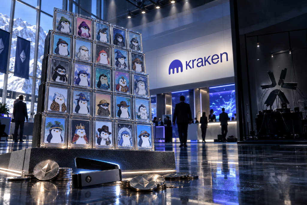 Abstract关停后新地址从Kraken提币100万美元扫入25枚胖企鹅NFT