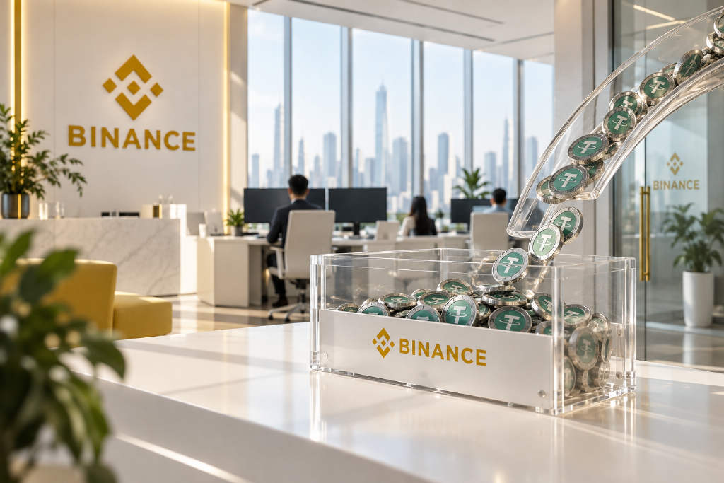 Coinglass shows Binance logged $63.1983 million in net USDT inflows over the past hour