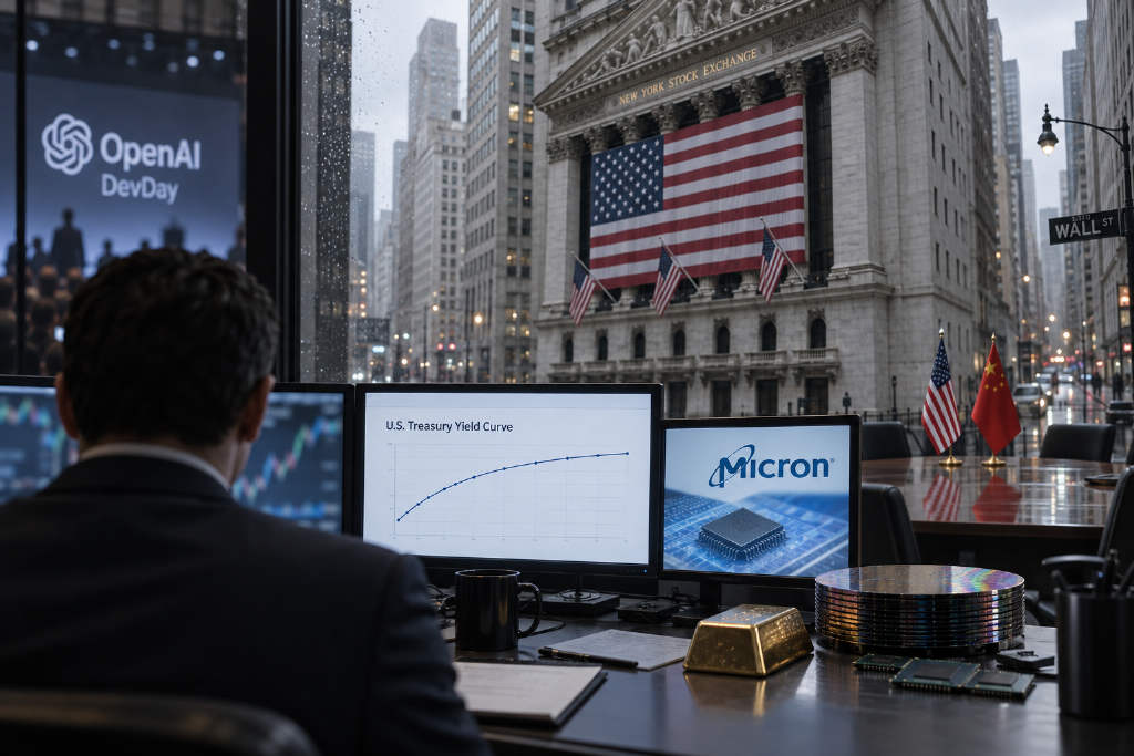 US Treasury yields hold above 5.2% as markets turn to OpenAI DevDay, Micron earnings and a new US-China trade consensus