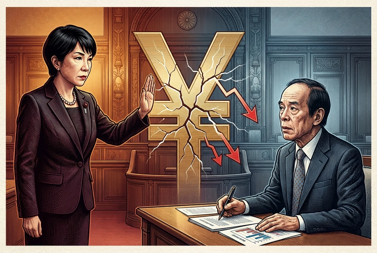 Japan PM Takaichi Says No to Rate Hike, Yen Slides, Crypto Breathes Easier