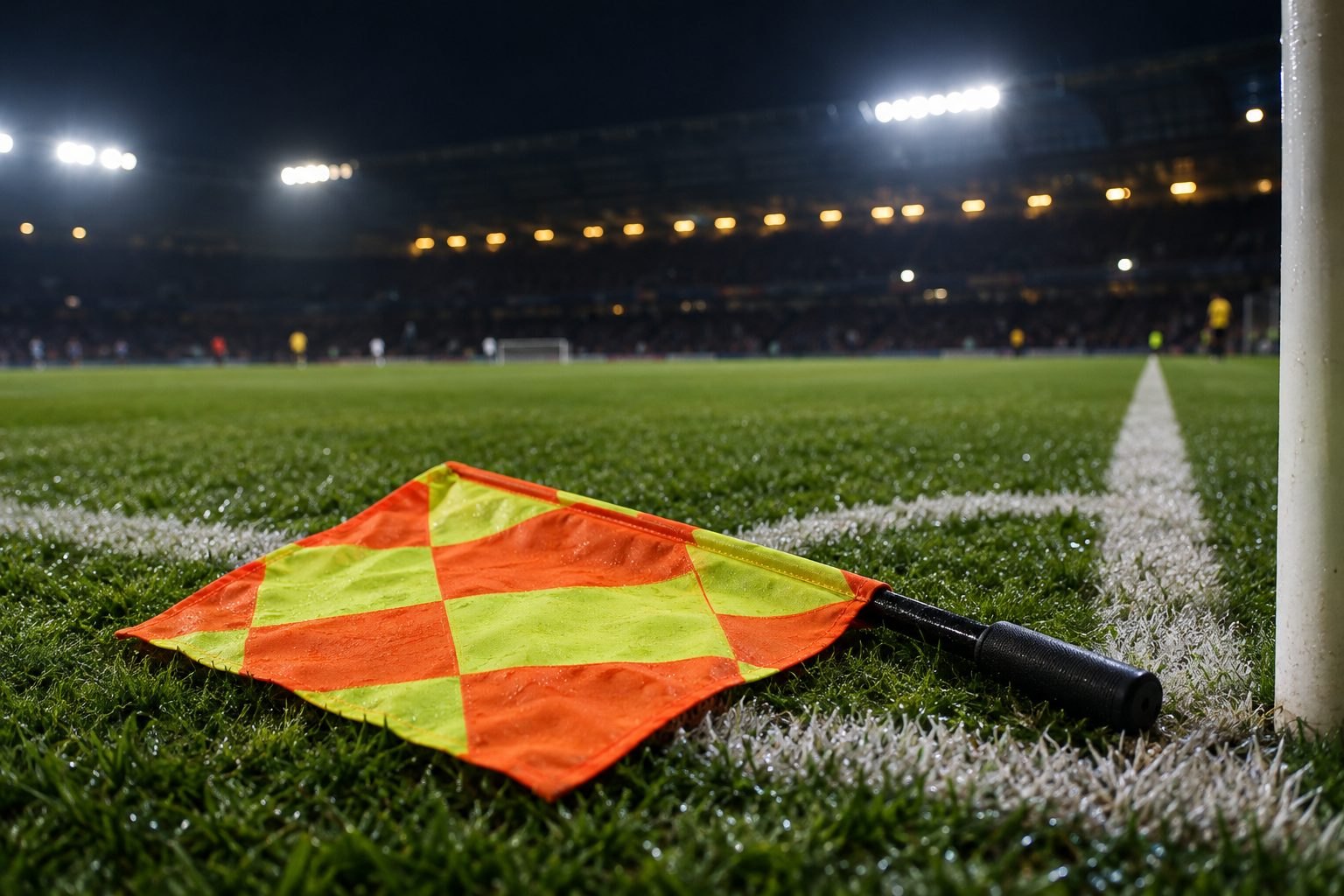 What do linesman flag signals mean?