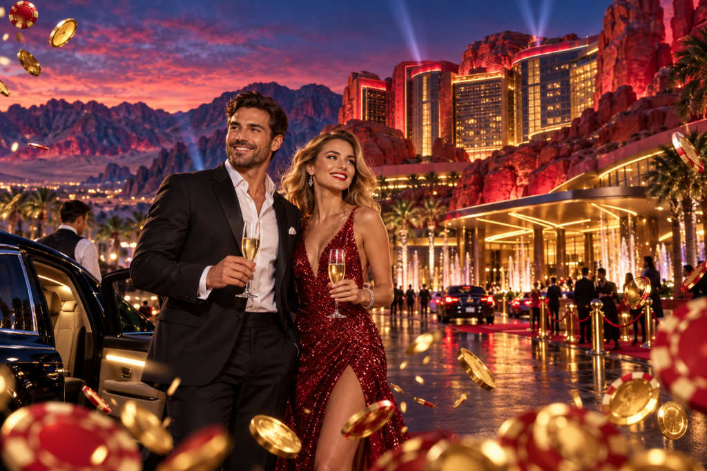 Red Rock Casino位置与直线距离说明