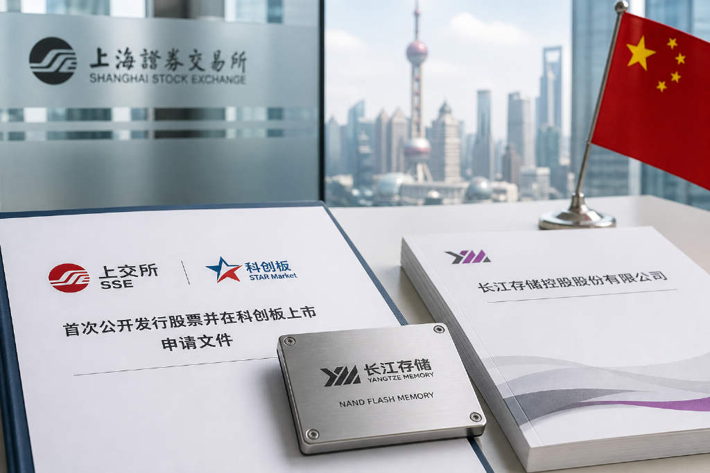 上交所受理长江存储科创板 IPO,拟融资 330 亿元