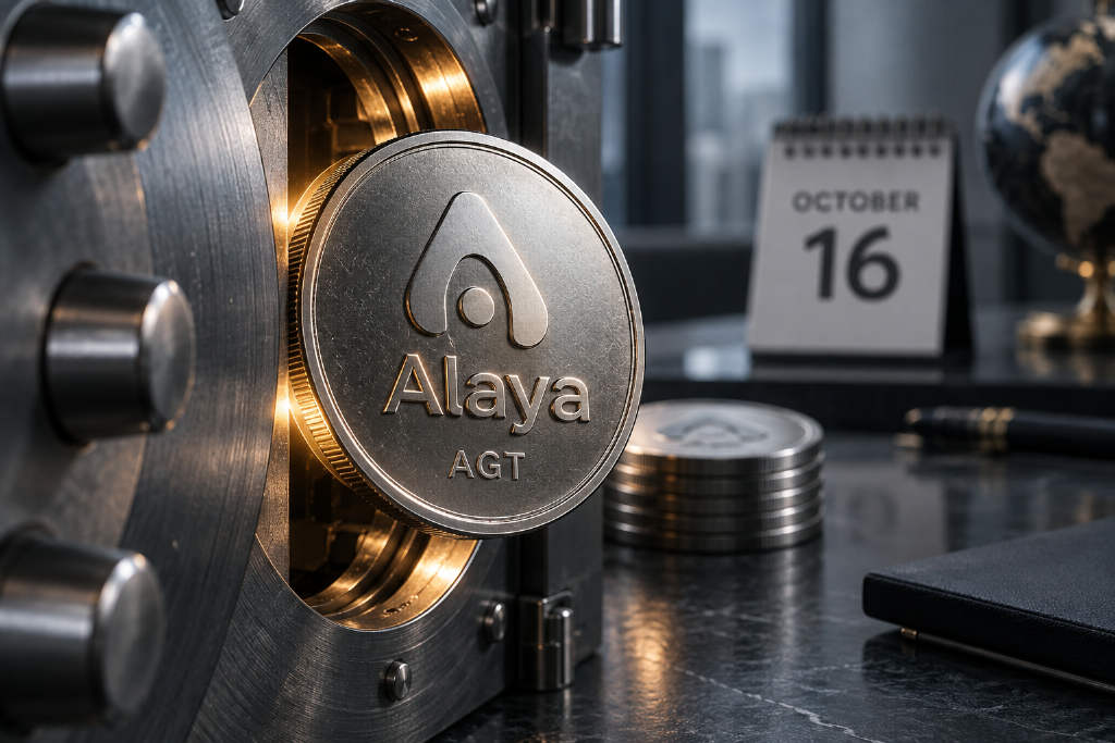 RootData:Alaya(AGT)将于 10 月 16 日解锁约 1.64 亿枚代币