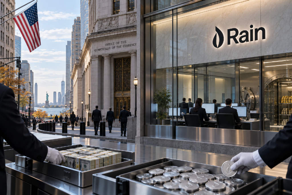 Rain申请OCC全国信托银行牌照,拟自管稳定币储备与赎回