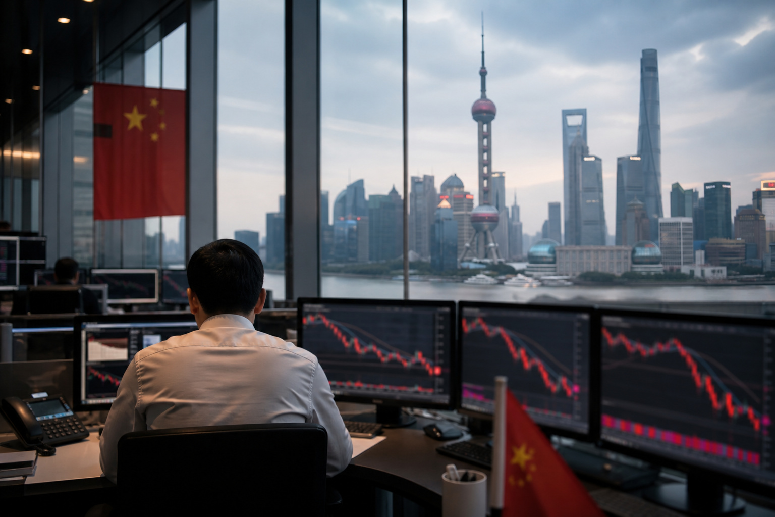 A股三大股指午后回落,沪指与深证成指转跌