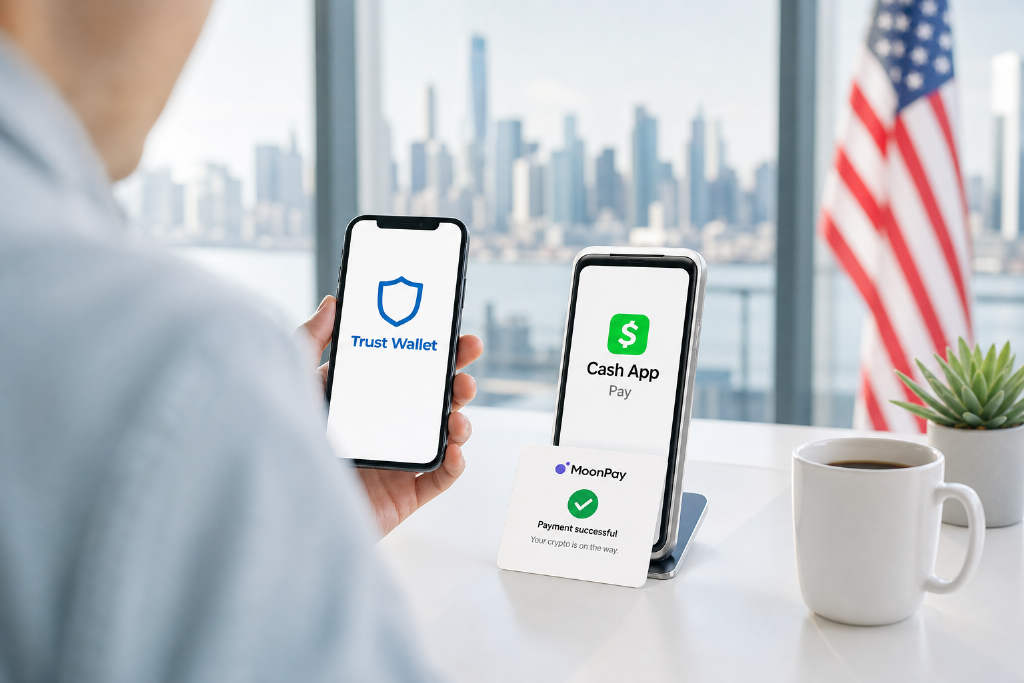 Trust Wallet 接入 Cash App Pay,支持美国用户直接购币