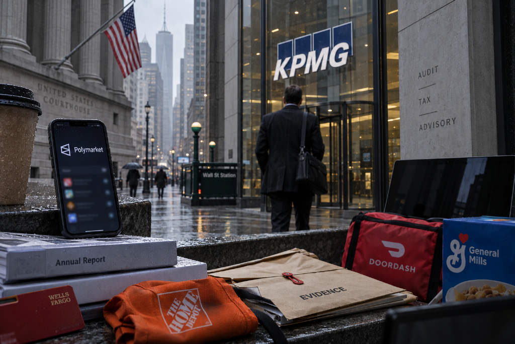 19个Polymarket关联账户42笔押注中41笔获利,监管调查牵出KPMG员工